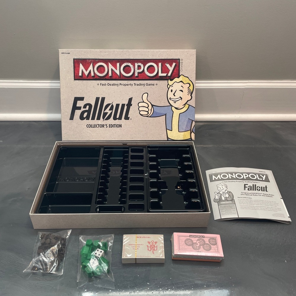Monopoly Fallout Collector's Ed Board Game Replacement Pieces Sealed Cards Money